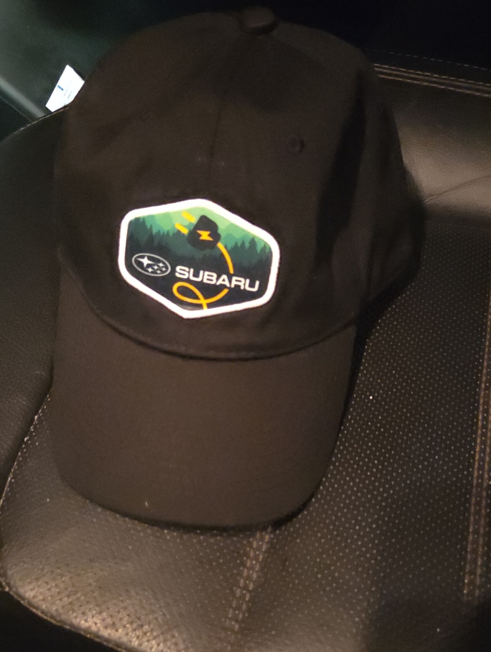 Black SUbaru Baseball Cap with Patch